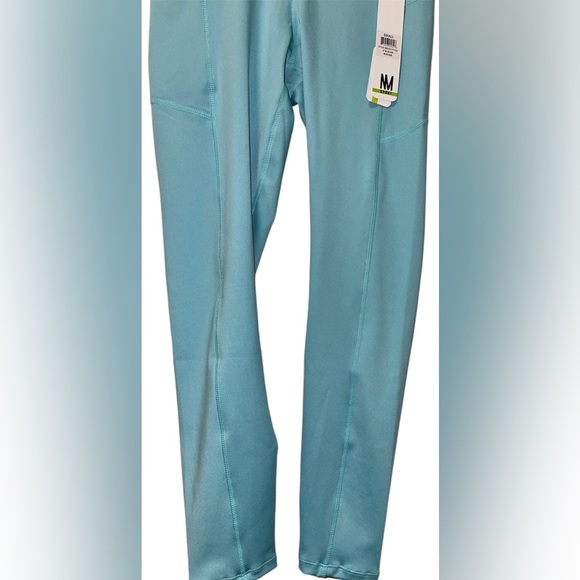 NICOLE MILLER SPORT LEGGINGS WOMEN BLUE ANKLE LENGTH POCKET-WORKOUT SIZE LARGE - Picture 5 of 13